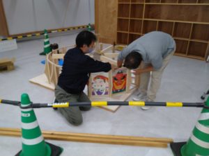 桐製組子シーリングオブジェ