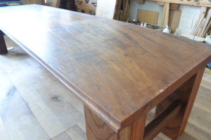 古民家の床板をTV台に改造