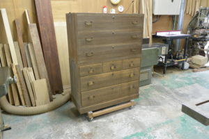 桐箪笥の復元、変形五ノ三