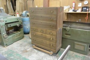 桐箪笥の復元、変形五ノ三