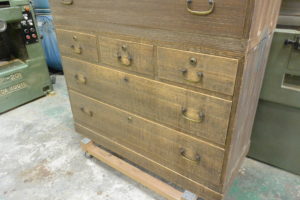 桐箪笥の復元、変形五ノ三