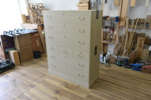 桐箪笥の復元、変形五ノ三