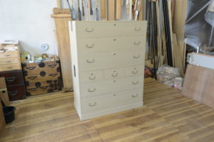 桐箪笥の復元、変形五ノ三