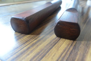 ひびの入ったクラベスを文鎮に再生