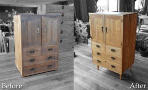 金庫の内側箪笥をチェストに再生