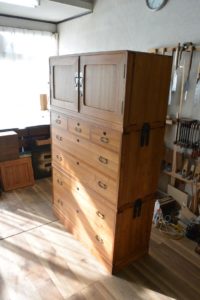 総桐三つ重ね二竿を塗装のみアレンジ